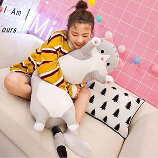 Foto 3 | Foto 3 | Almohada de Felpa Snowolf Gris Cat Soft de 110 cm para Niños - Venta Internacional
