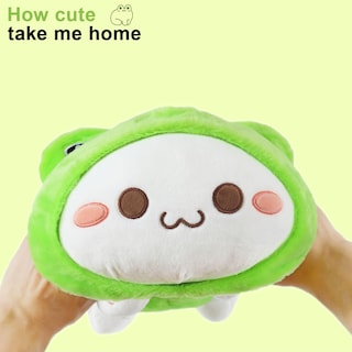 Foto 6 | Foto 6 | Peluche Onsoyours, Bonito Animal De Peluche Con Forma De Rana Y Gatito, 20 Cm - Venta Internacional.