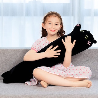 Foto 3 | Foto 3 | Juguete De Peluche Snowolf, Suave Y Largo, Con Forma De Gato Negro, 90 Cm, Para Regalo Para Niños - Venta Internacional.