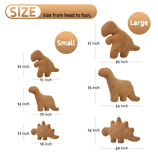 Foto 2 | Foto 2 | Peluche De Peluche Tvvpgg Con Forma De Pepitas De Dinosaurio, 58 Cm - Venta Internacional.