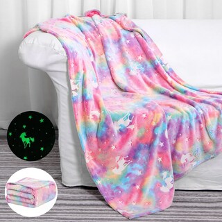 Foto 1 | Foto 1 | Manta Salimah Con Forma De Unicornio Que Brilla En La Oscuridad Para Niñas De 1 A 10 Años - Venta Internacional.