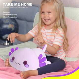 Foto 4 | Foto 4 | Peluche Onsoyours Cute Axolotl Purple 33 Cm Para Niños - Venta Internacional.