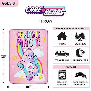 Foto 4 | Foto 4 | Throw Franco Care Bears Micro Raschel 117 Cm X 152 Cm - Venta Internacional.