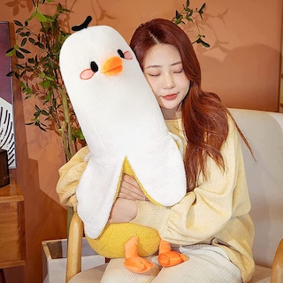 Foto 6 | Foto 6 | Almohada de Peluche Peach Cat Plátano y Pato Blanco 70 cm - Venta Internacional