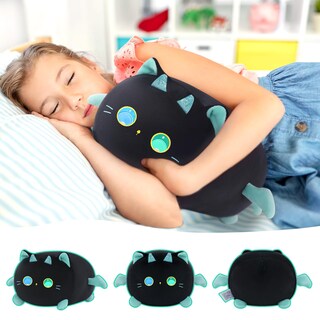 Foto 2 | Foto 2 | Almohada de Felpa Mewaii con Diseño de Gato Lindo 40 cm Negro - Venta Internacional