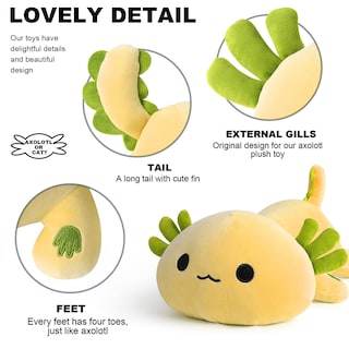 Foto 3 | Foto 3 | Juguete De Peluche Onsoyours Cute Axolotl 33 Cm Amarillo Para Niños - Venta Internacional.