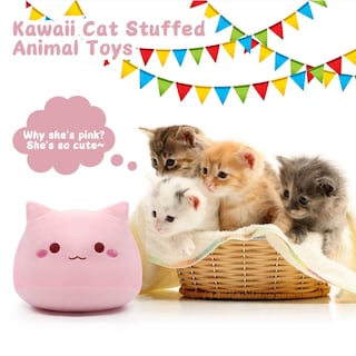 Foto 2 | Foto 2 | Almohada de Peluche iBccly con Forma de Gato Rosa - Venta Internacional