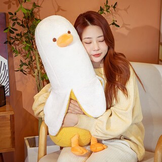 Foto 6 | Foto 6 | Almohada de Peluche Peach Cat con Forma de Plátano y Pato Amarillo 90 cm - Venta Internacional