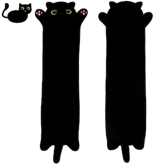 Foto 1 | Foto 1 | Almohada Snowolf de Peluche Suave y Larga con Forma de Gato Negro 50 cm - Venta Internacional