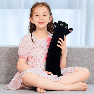 Foto 3 | Foto 3 | Almohada Snowolf de Peluche Suave y Larga con Forma de Gato Negro 50 cm - Venta Internacional