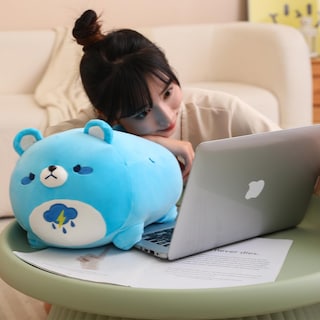 Foto 4 | Foto 4 | Almohada de Felpa Auspicious Beginning Bear Blue 40 Cm - Venta Internacional