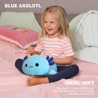 Foto 4 | Foto 4 | Peluche Onsoyours Cute Axolotl Azul De 33 Cm Para Niños Y Adultos - Venta Internacional.