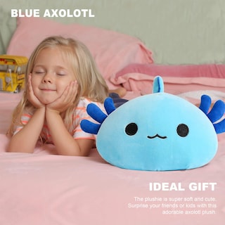 Foto 5 | Foto 5 | Peluche Onsoyours Cute Axolotl Azul De 33 Cm Para Niños Y Adultos - Venta Internacional.