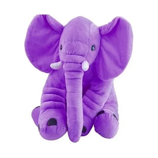 Foto 1 | Foto 1 | Almohada de Felpa con Diseño de Elefante Morado Apego Emocional 50 X 20 cm - Venta Internacional
