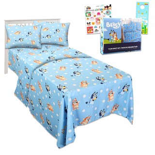 Foto 1 | Foto 1 | Juego De Ropa De Cama Bluey Para Cama Individual Con Sábana Encimera, Sábana Bajera Y Funda De Almohada - Venta Internacional.