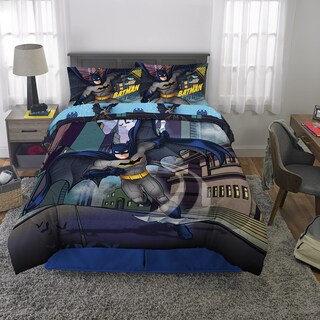 Foto 4 | Foto 4 | Juego De Ropa De Cama Franco Batman De 5 Piezas De Tamaño Completo Con Edredón - Venta Internacional.