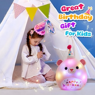 Foto 2 | Foto 2 | Almohada De Felpa Bstaofy Light Up Music Happy Birthday Teddy Bear - Venta Internacional.