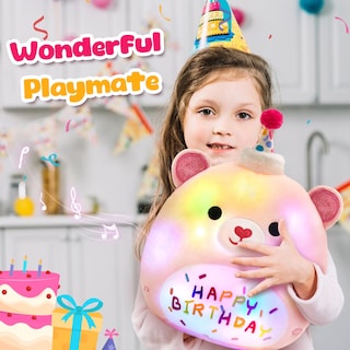 Foto 3 | Foto 3 | Almohada De Felpa Bstaofy Light Up Music Happy Birthday Teddy Bear - Venta Internacional.