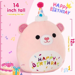 Foto 5 | Foto 5 | Almohada De Felpa Bstaofy Light Up Music Happy Birthday Teddy Bear - Venta Internacional.