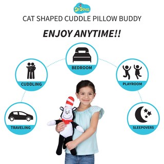 Foto 3 | Foto 3 | Ropa De Cama Infantil Cuddle Pillow Buddy Dr. Seuss Con Forma De Gato Con Sombrero - Venta Internacional.