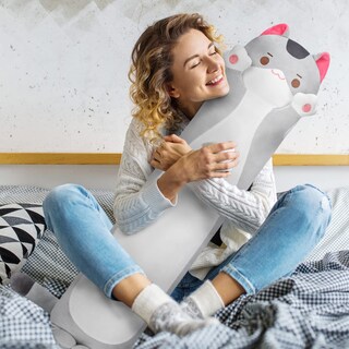 Foto 4 | Foto 4 | Almohada Corporal Mewaii Long Cat Plush Kids Grey Cat 70 Cm - Venta Internacional.