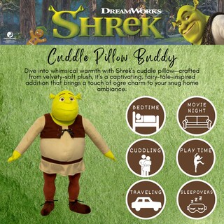 Foto 2 | Foto 2 | Cojín Franco Collectibles Dreamworks Shrek Plush De 50 Cm - Venta Internacional.