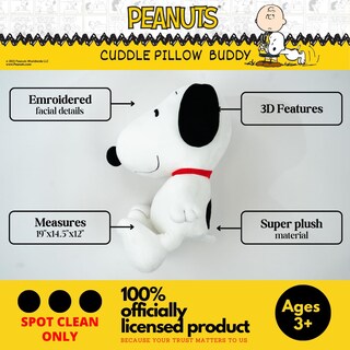 Foto 3 | Foto 3 | Almohada Franco Collectibles Peanuts Snoopy - Venta Internacional.