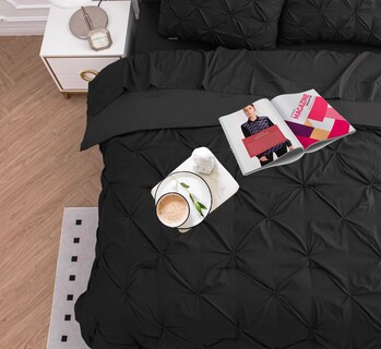 Foto 6 | Foto 6 | Juego De Edredón Lane Linen Twin Con Sábanas Y Funda De Almohada, Color Negro - Venta Internacional.