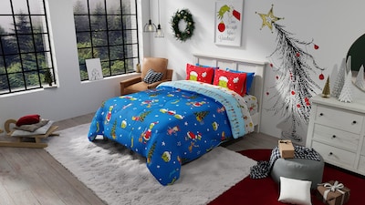 Foto 6 | Foto 6 | Juego De Ropa De Cama Franco Grinch De Dr. Seuss Holiday Queen Size - Venta Internacional.