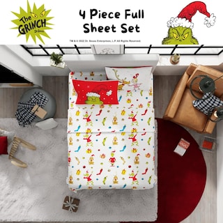 Foto 5 | Foto 5 | Juego De Sábanas Franco Collectibles Dr. Seuss El Grinch Completo - Venta Internacional.