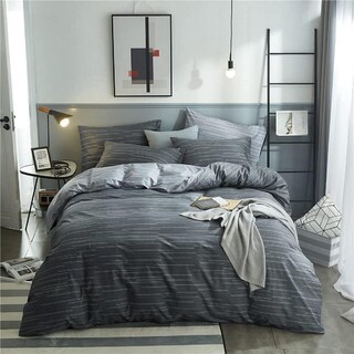 Foto 1 | Foto 1 | Set De Edredón Mixinni, Tamaño King, Moderno, Geométrico, Gris - Venta Internacional.