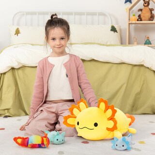 Foto 5 | Foto 5 | Juguete De Peluche Maogolan Giant Axolotl Con 3 Bebés En El Interior De 60 Cm - Venta Internacional.