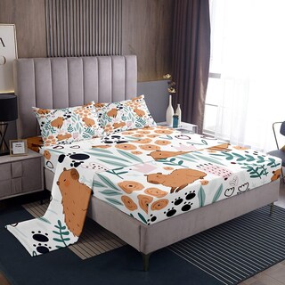 Foto 1 | Foto 1 | Juego De Sábanas Tamaño Queen Feelyou Capybara Con Estampado Animal - Venta Internacional.
