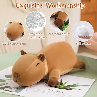 Foto 3 | Foto 3 | Capibara De Peluche Sqeqe Con Peso De 60 Cm Y 1,4 Kg Para La Ansiedad - Venta Internacional.