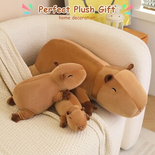 Foto 6 | Foto 6 | Capibara De Peluche Sqeqe Con Peso De 60 Cm Y 1,4 Kg Para La Ansiedad - Venta Internacional.