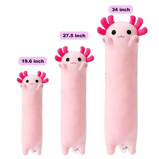 Foto 2 | Foto 2 | Almohada De Peluche Con Forma De Gato Melocotón Rosa Con Forma De Axolotl, 34 Cm - Venta Internacional.