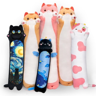 Foto 1 | Foto 1 | Almohada Corporal De Felpa Mewaii, Diseño Artístico, Diseño De Gato Largo, 90 Cm - Venta Internacional.
