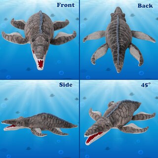 Foto 5 | Foto 5 | Juguete De Peluche Mosasaurus Dinosaur Auluda, Gris, 45 Cm/18 Pulgadas - Venta Internacional.