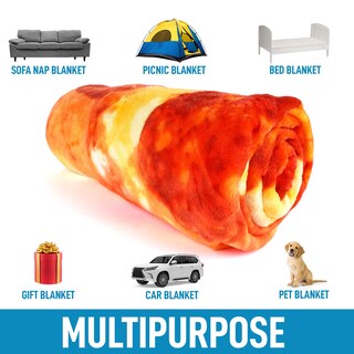 Foto 6 | Foto 6 | Manta Para Pizza Zulay Giant Pepperoni, 152 Cm, Novedosa Franela - Venta Internacional.