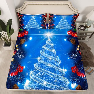Foto 2 | Foto 2 | Juego De Ropa De Cama Feelyou Kids Merry Christmas Queen Size - Venta Internacional.