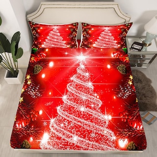Foto 2 | Foto 2 | Juego De Ropa De Cama Feelyou Kids Merry Christmas Queen Size - Venta Internacional.