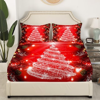 Foto 3 | Foto 3 | Juego De Ropa De Cama Feelyou Kids Merry Christmas Queen Size - Venta Internacional.