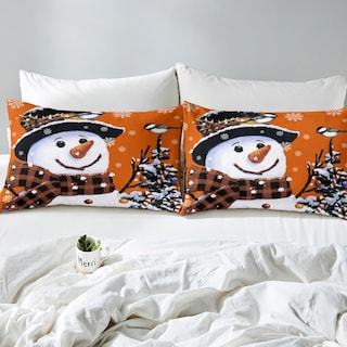 Foto 4 | Foto 4 | Juego De Ropa De Cama Feelyou Kids Para Navidad, Muñeco De Nieve, Tamaño Queen - Venta Internacional.