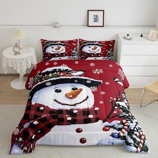 Foto 1 | Foto 1 | Juego De Ropa De Cama Feelyou Kids Christmas Snowman Queen - Venta Internacional.