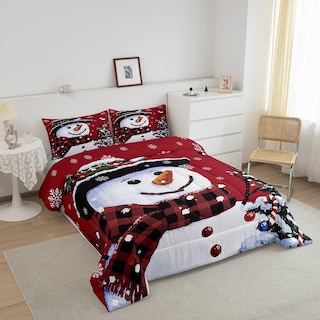 Foto 2 | Foto 2 | Juego De Ropa De Cama Feelyou Kids Christmas Snowman Queen - Venta Internacional.