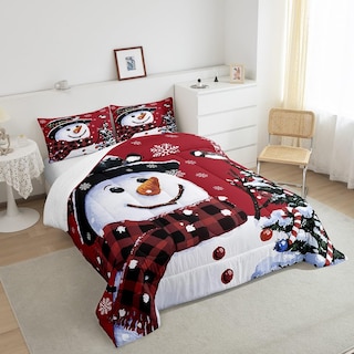 Foto 5 | Foto 5 | Juego De Ropa De Cama Feelyou Kids Christmas Snowman Queen - Venta Internacional.