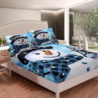 Foto 5 | Foto 5 | Juego De Ropa De Cama Feelyou Kids Para Navidad, Muñeco De Nieve, Tamaño Queen - Venta Internacional.