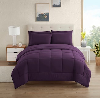 Foto 1 | Foto 1 | Juego De Ropa De Cama Sweet Home Collection Para Dormitorio Con 2 Camas, Color Morado - Venta Internacional.