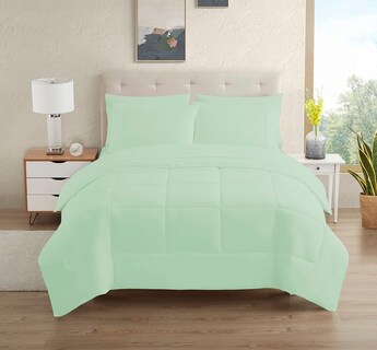 Foto 1 | Foto 1 | Juego De Ropa De Cama Sweet Home Collection, Tamaño Completo, 7 Piezas, Color Menta - Venta Internacional.