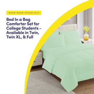 Foto 5 | Foto 5 | Juego De Ropa De Cama Sweet Home Collection, Tamaño Completo, 7 Piezas, Color Menta - Venta Internacional.